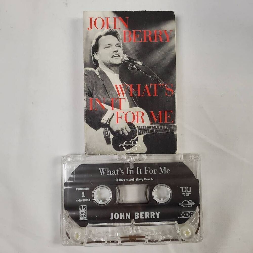 John Berry – What’s In It For Me Cassette Single 1994 Liberty Records Country